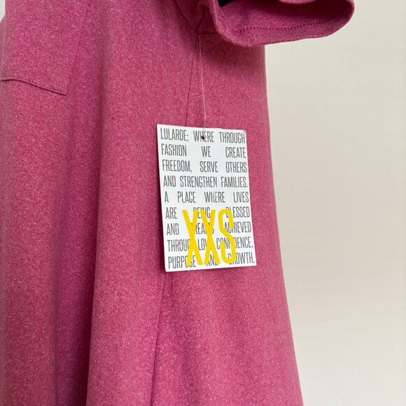 NWT LuLaRoe Carly Dress Pink XXS High-Low Hem - Picture 4 of 8